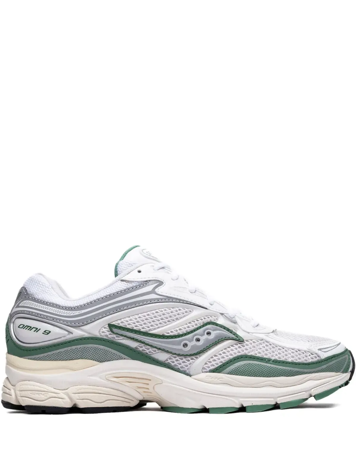 Saucony プログリッド オムニ 9 グリーン/ホワイト スニーカー - 画像1
