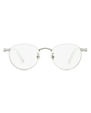 Moncler Eyewear ML5204H オーバルフレームメガネ - シルバー - サムネイル1