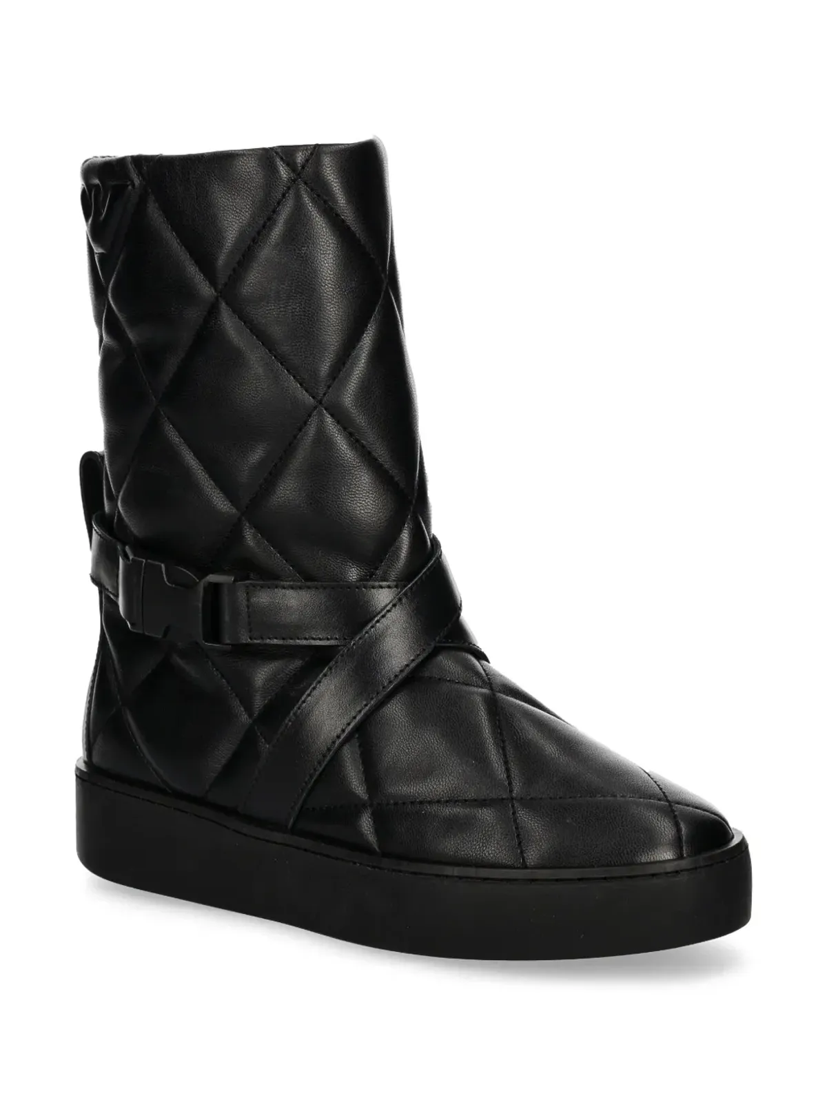 Emporio Armani キルテッド スノーブーツ ブラック - 画像2