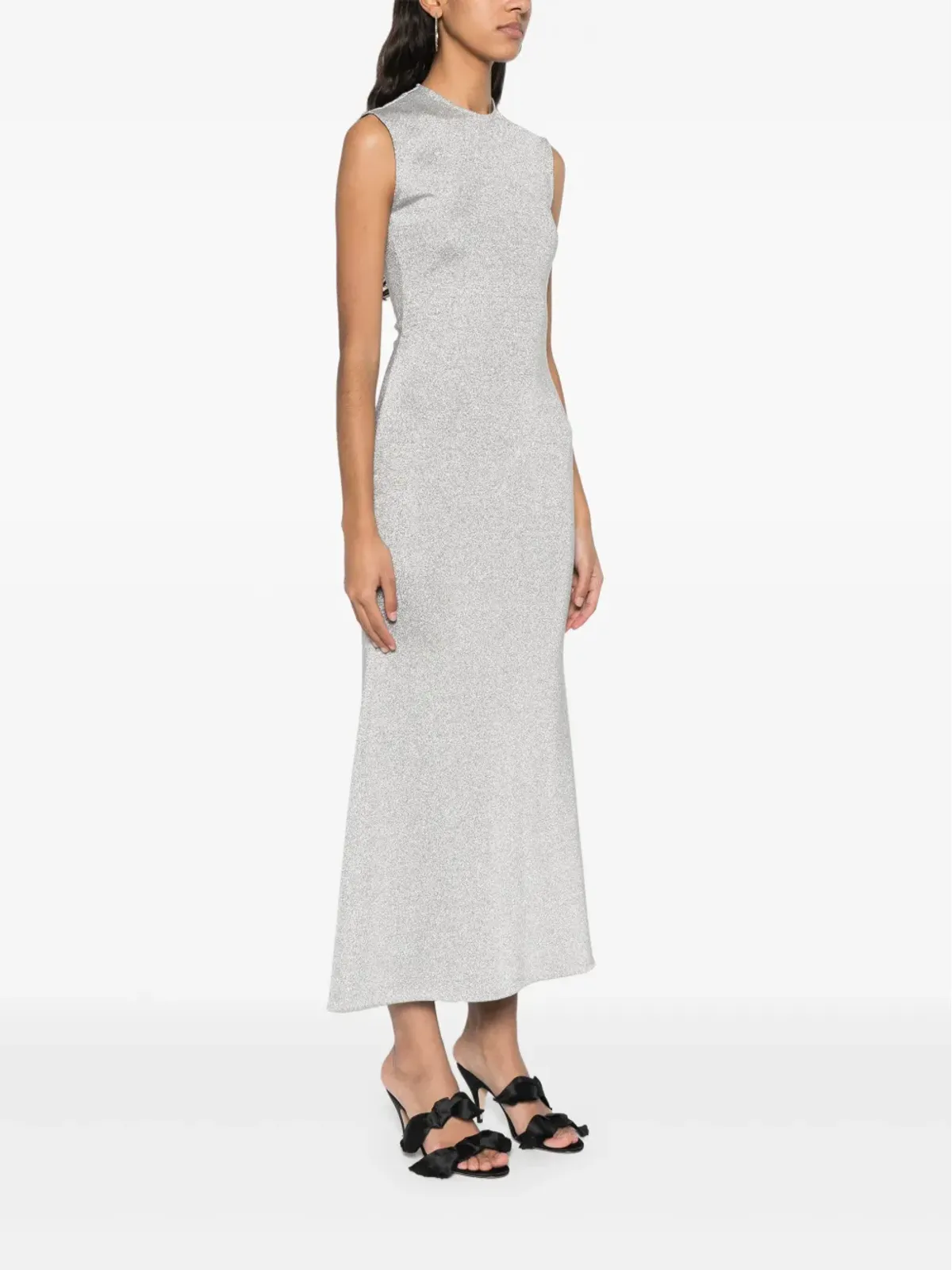 Burc Akyol jersey maxi dress - Silver - 画像3