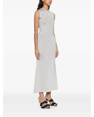 Burc Akyol jersey maxi dress - Silver - サムネイル3