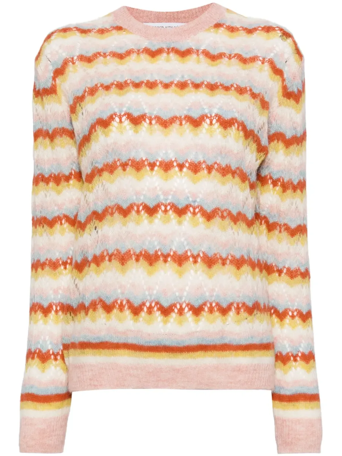 Maison Kitsuné レースディテール付きニットセーター - ニュートラルカラー - 画像1