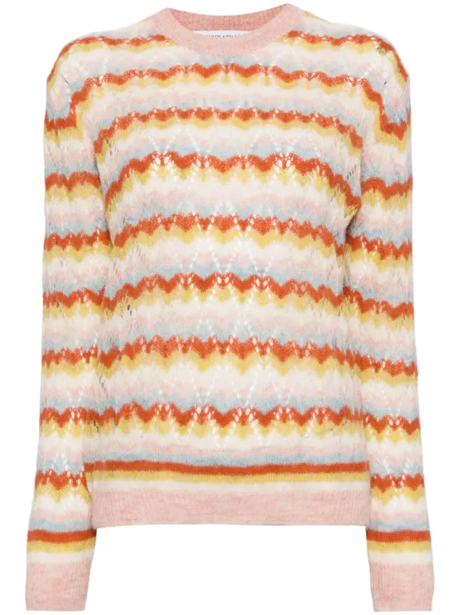 Maison Kitsuné Maison Kitsuné レースディテール付きニットセーター - ニュートラルカラーの商品画像