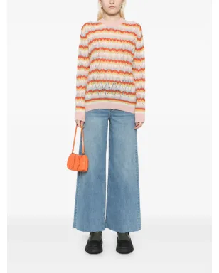 Maison Kitsuné レースディテール付きニットセーター - ニュートラルカラー - サムネイル2