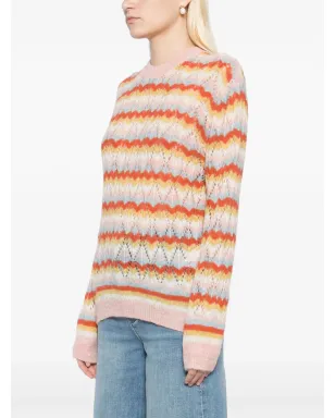 Maison Kitsuné レースディテール付きニットセーター - ニュートラルカラー - サムネイル3