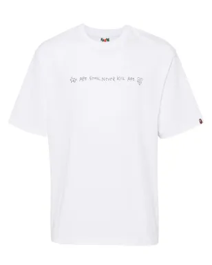 A BATHING APE® ハンドドローイング ロゴ Tシャツ - ホワイト - サムネイル1