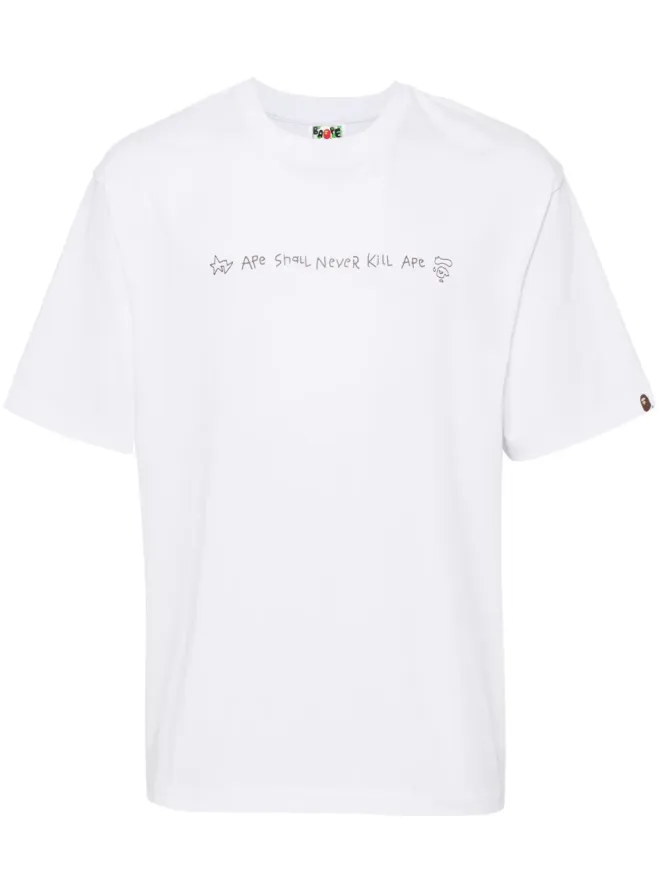 A BATHING APE® A BATHING APE® ハンドドローイング ロゴ Tシャツ - ホワイトの商品画像