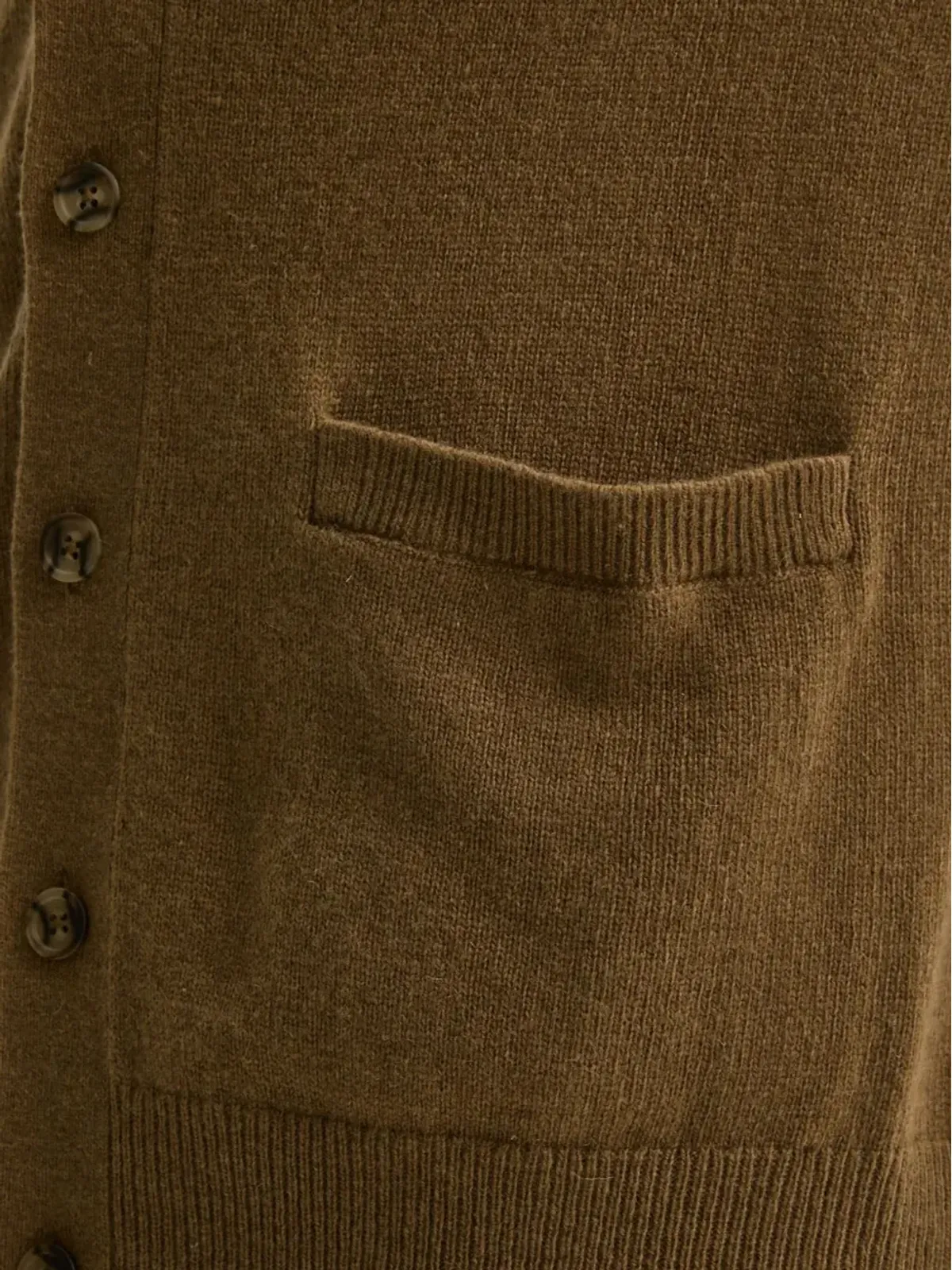 Levi's ボタンポケット付きカーディガン ブラウン - 画像5