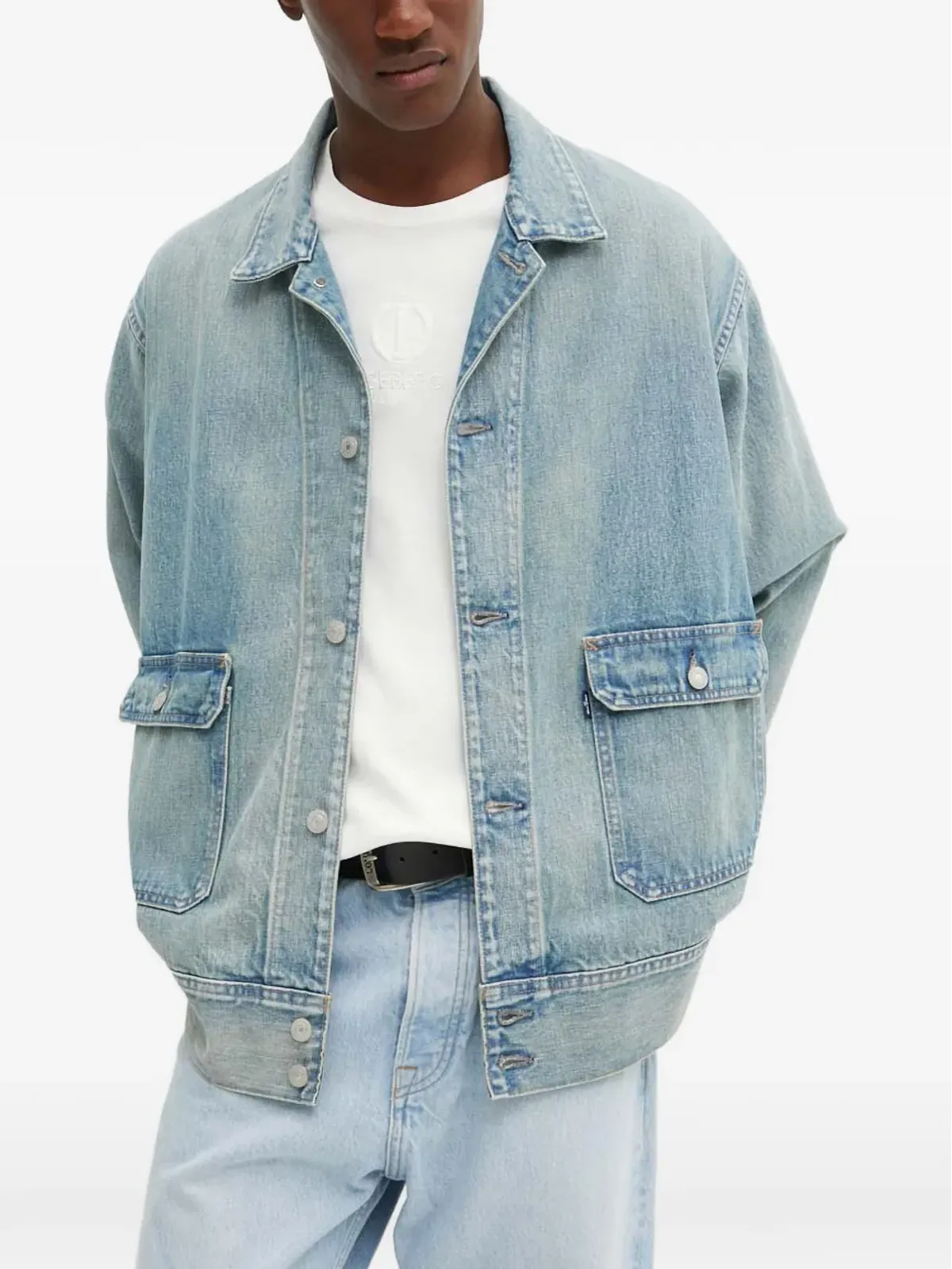Levi's パッチポケット付きデニムジャケット ブルー - 画像3