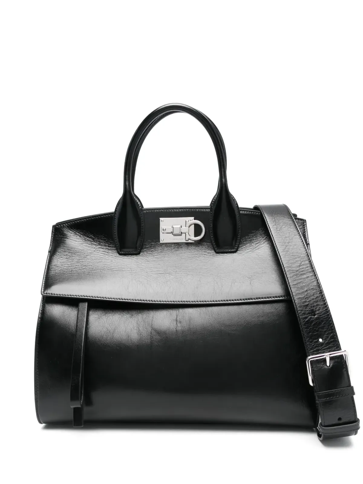 Ferragamo 大型 スタジオソフト トートバッグ ブラック - 画像1