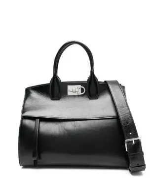 Ferragamo 大型 スタジオソフト トートバッグ ブラック - サムネイル1