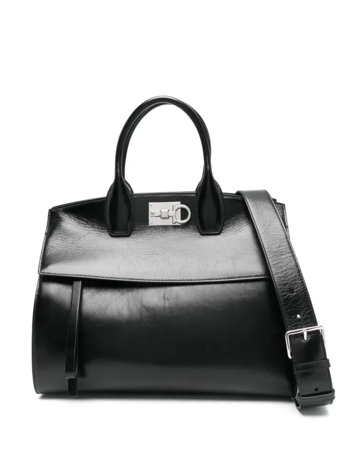 FERRAGAMO Ferragamo 大型 スタジオソフト トートバッグ ブラックの商品画像