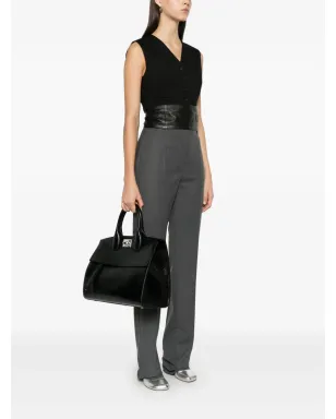 Ferragamo 大型 スタジオソフト トートバッグ ブラック - サムネイル2