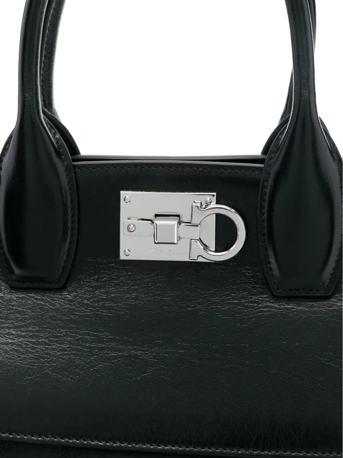 Ferragamo 大型 スタジオソフト トートバッグ ブラック - 画像4