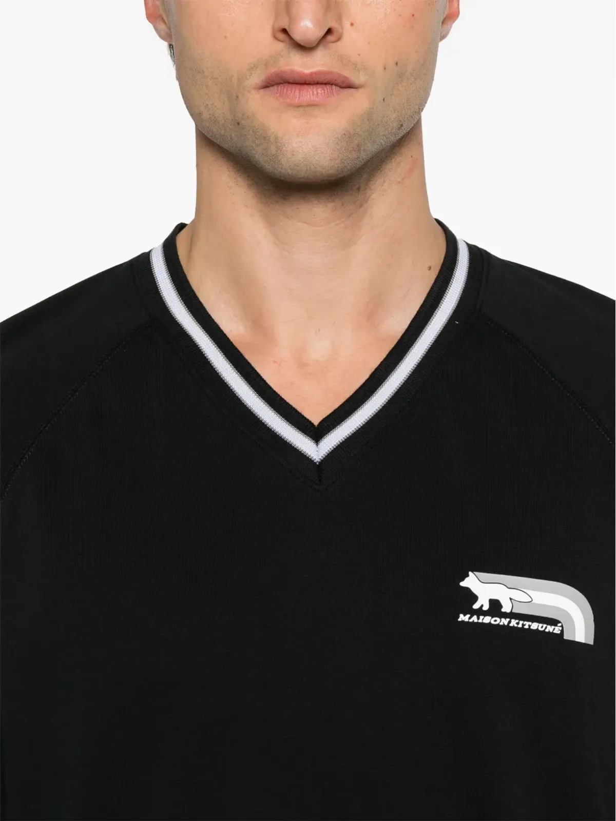 Maison Kitsuné フラックス・フォックス Tシャツ - ブラック - 画像5