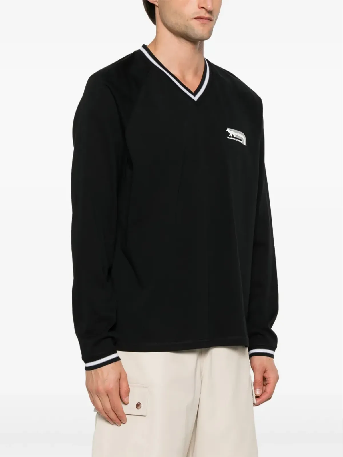 Maison Kitsuné フラックス・フォックス Tシャツ - ブラック - 画像3