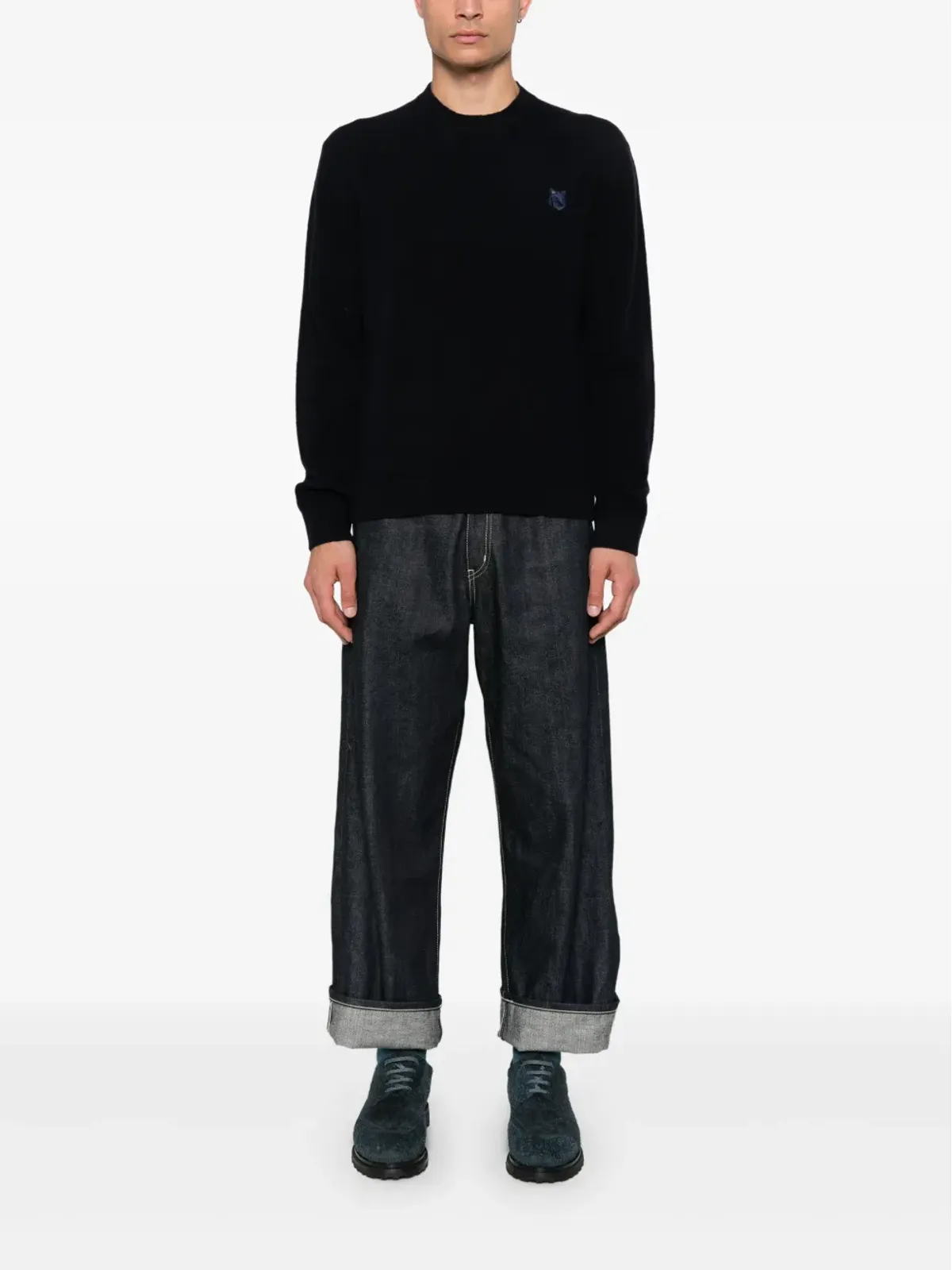 Maison Kitsuné Bold Fox Head-patch セーター - ブルー - 画像2
