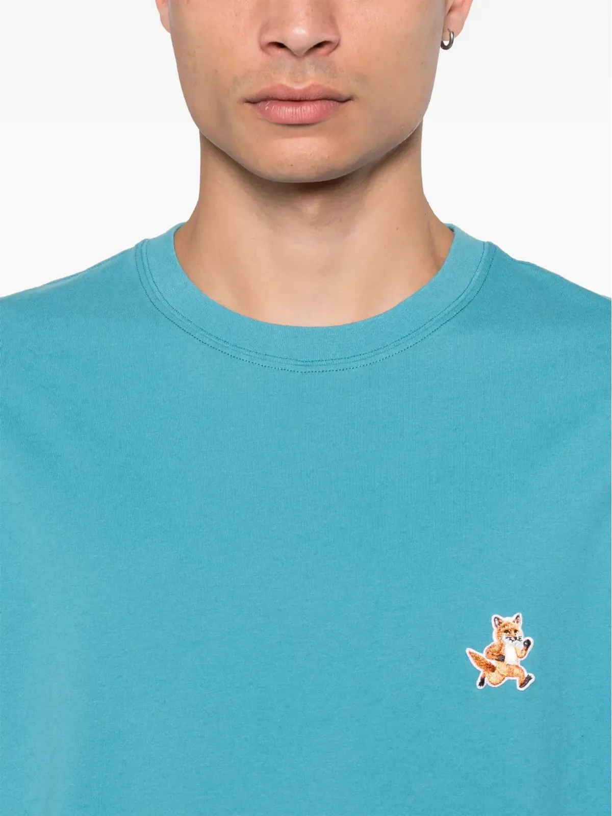 Maison Kitsuné Speedy Fox HeadパッチTシャツ - ブルー - 画像4