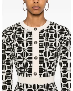 Elisabetta Franchi ロゴジャカード ミニドレス - ニュートラルカラー - サムネイル5