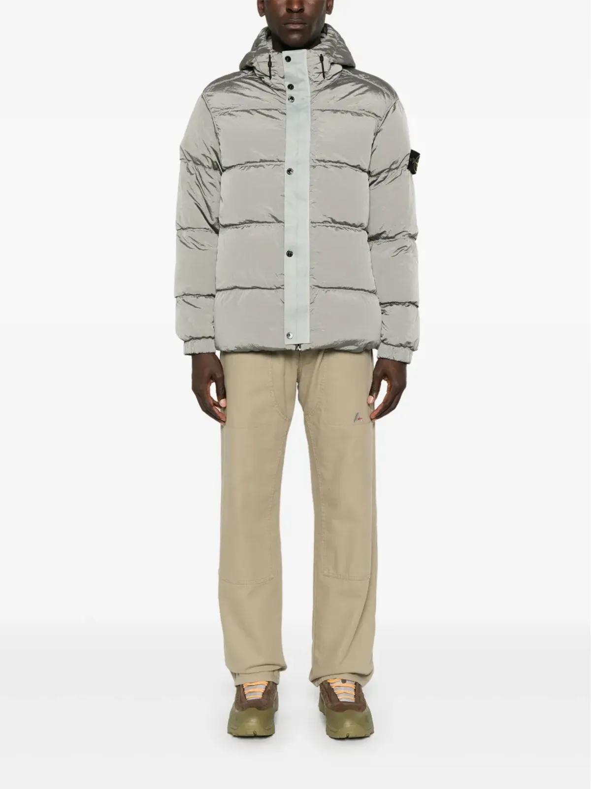 Stone Island コンパスバッジ付きパファージャケット - グレー - 画像2