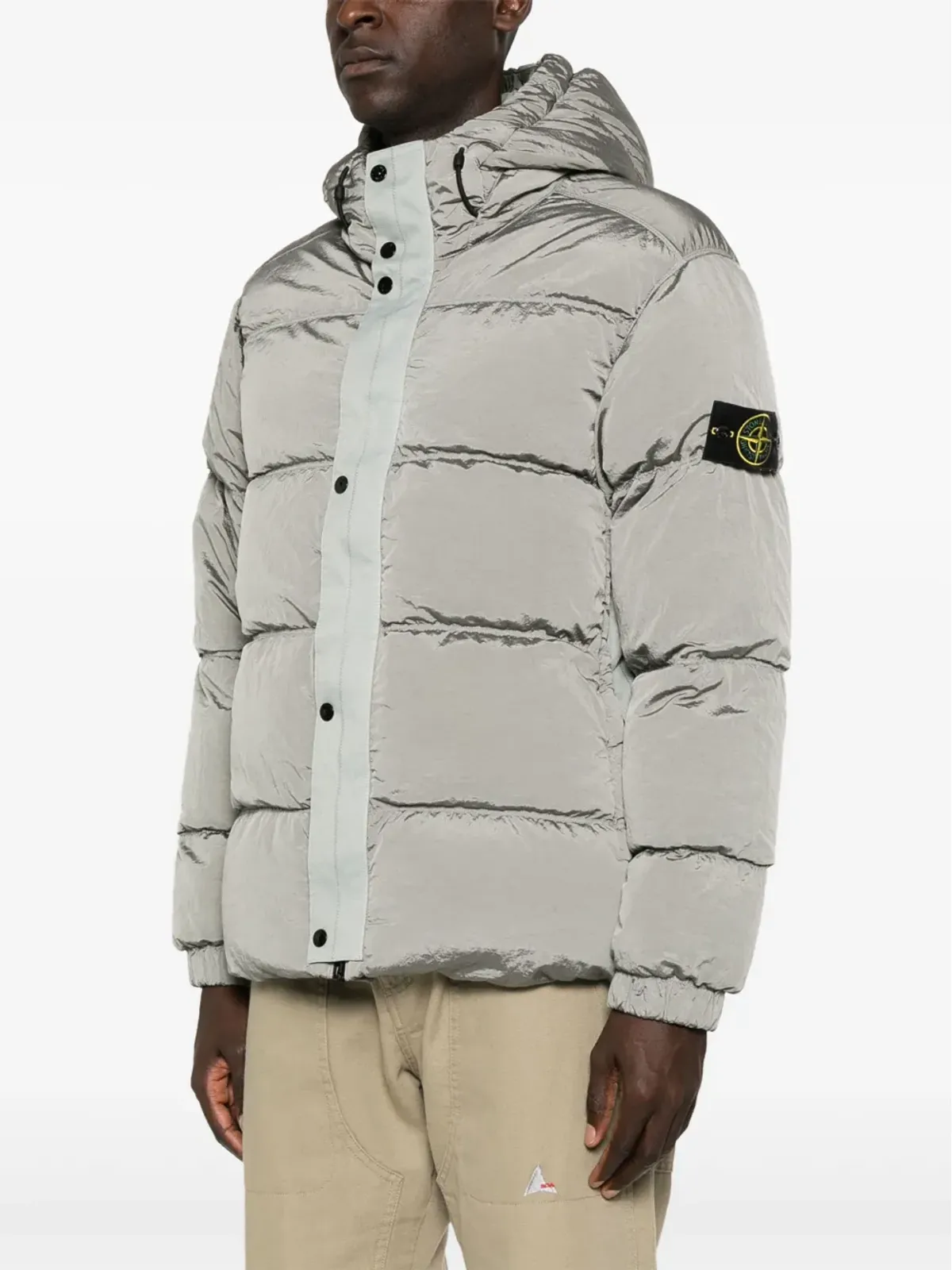 Stone Island コンパスバッジ付きパファージャケット - グレー - 画像3