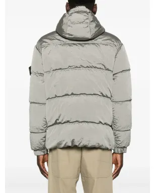 Stone Island コンパスバッジ付きパファージャケット - グレー - サムネイル4