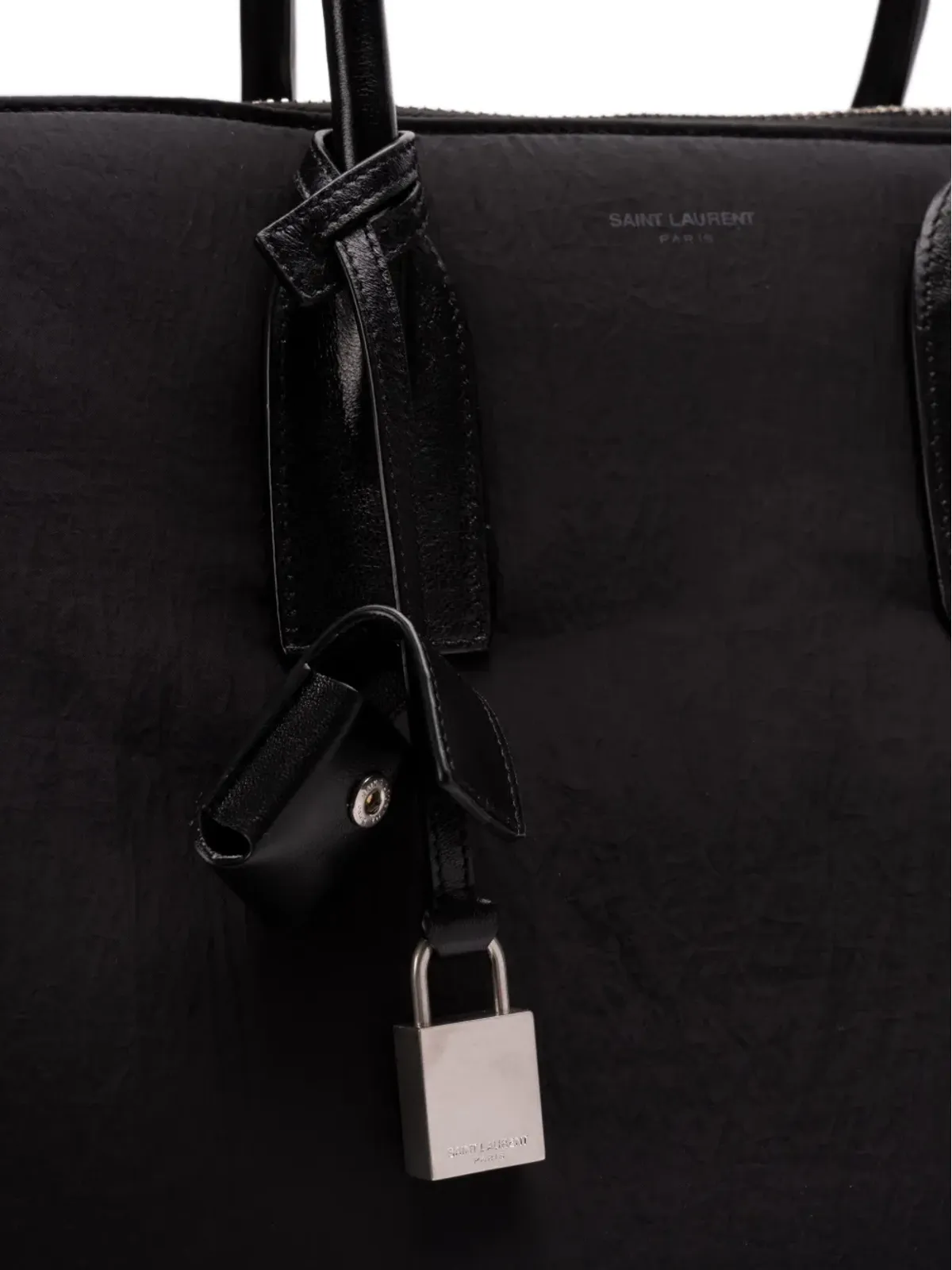 Saint Laurent レザー ダッフルバッグ - ブラック - 画像4
