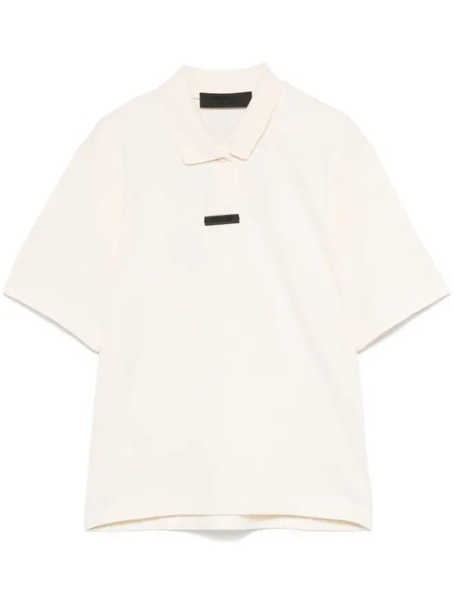 Fear of God ESSENTIALS FEAR OF GOD ESSENTIALS ピケ素材のクロップドポロトップ - ニュートラルカラーの商品画像
