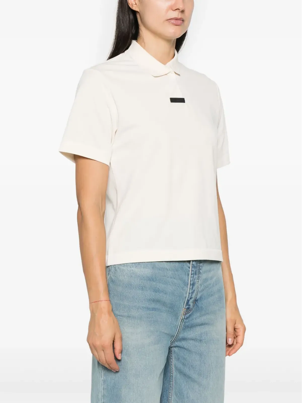 FEAR OF GOD ESSENTIALS ピケ素材のクロップドポロトップ - ニュートラルカラー - 画像3