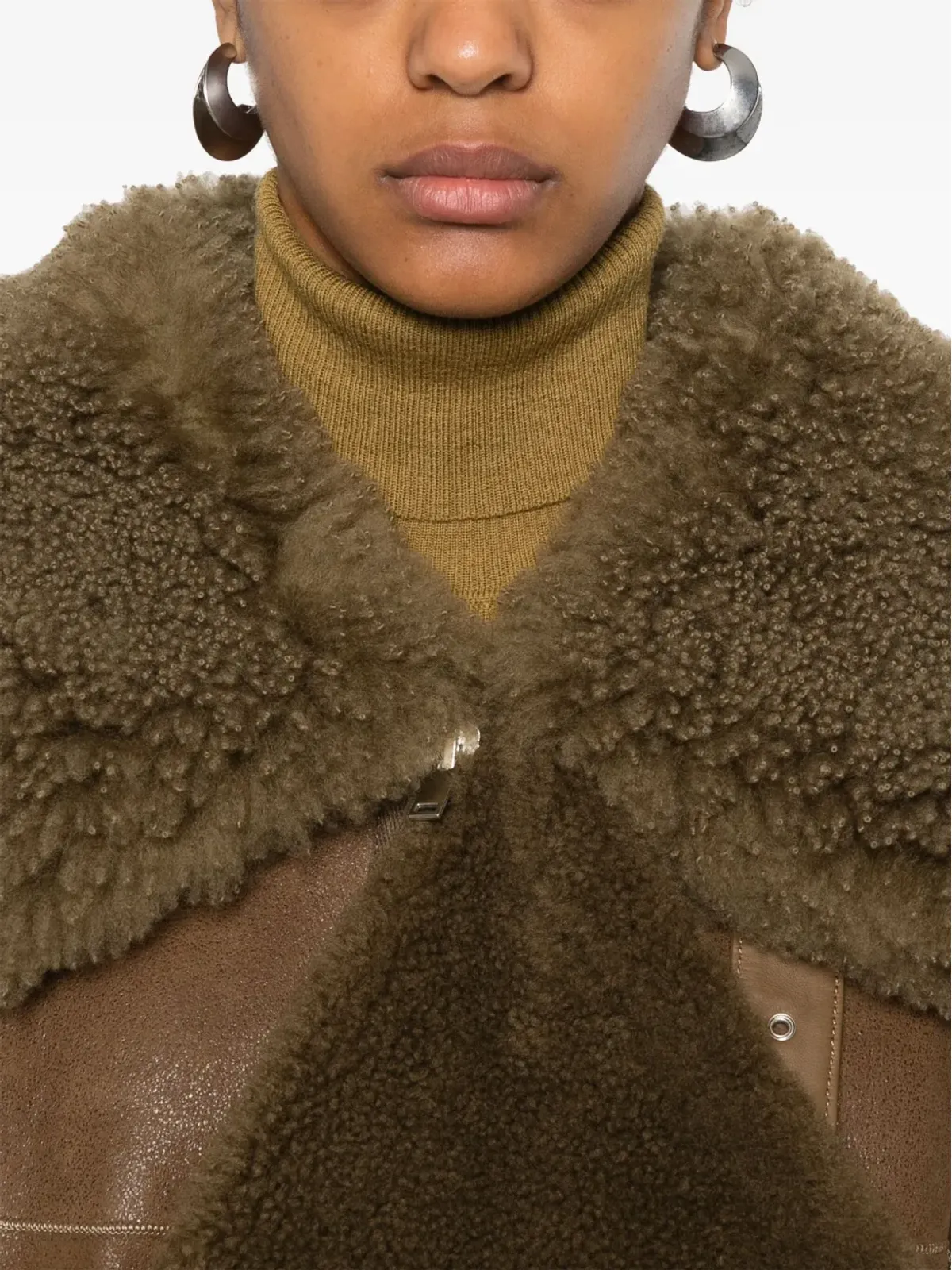 LEMAIRE アシンメトリック・シアリング・コート - 画像5