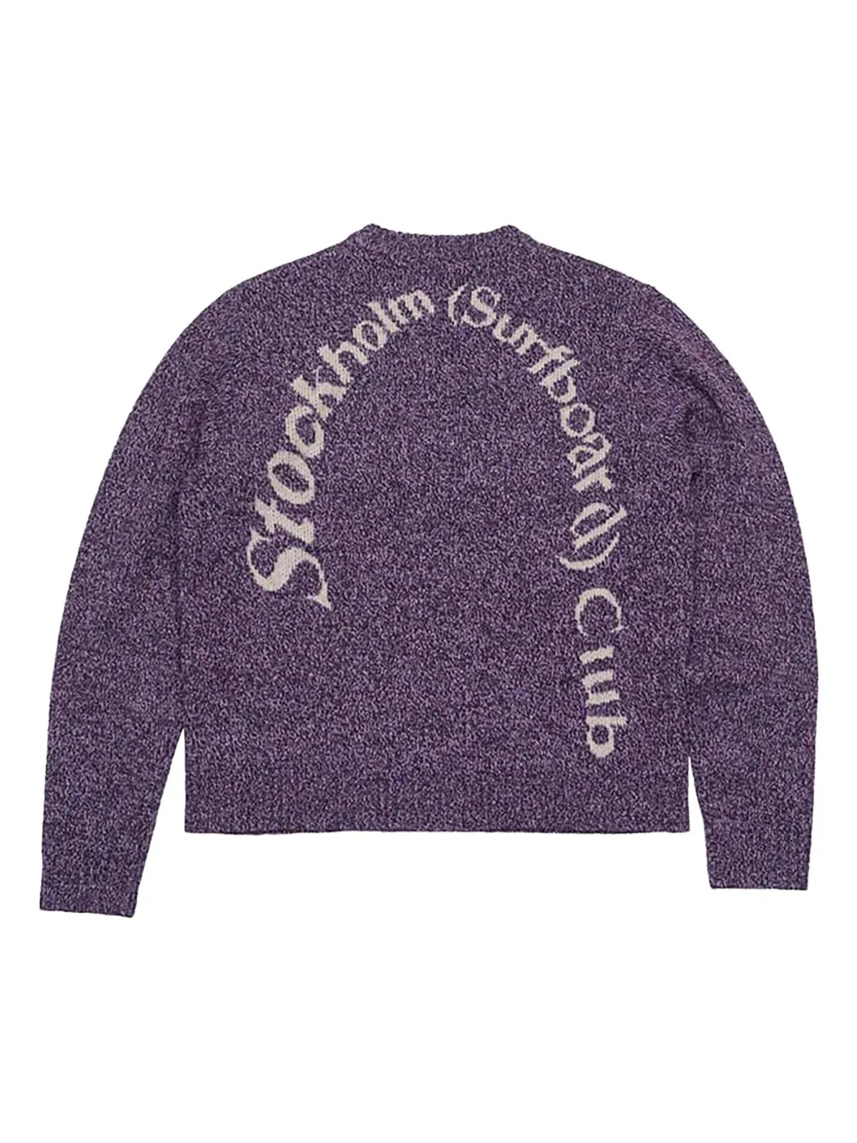 Stockholm Surfboard Club ロゴ入りインターシャニットセーター - 画像2
