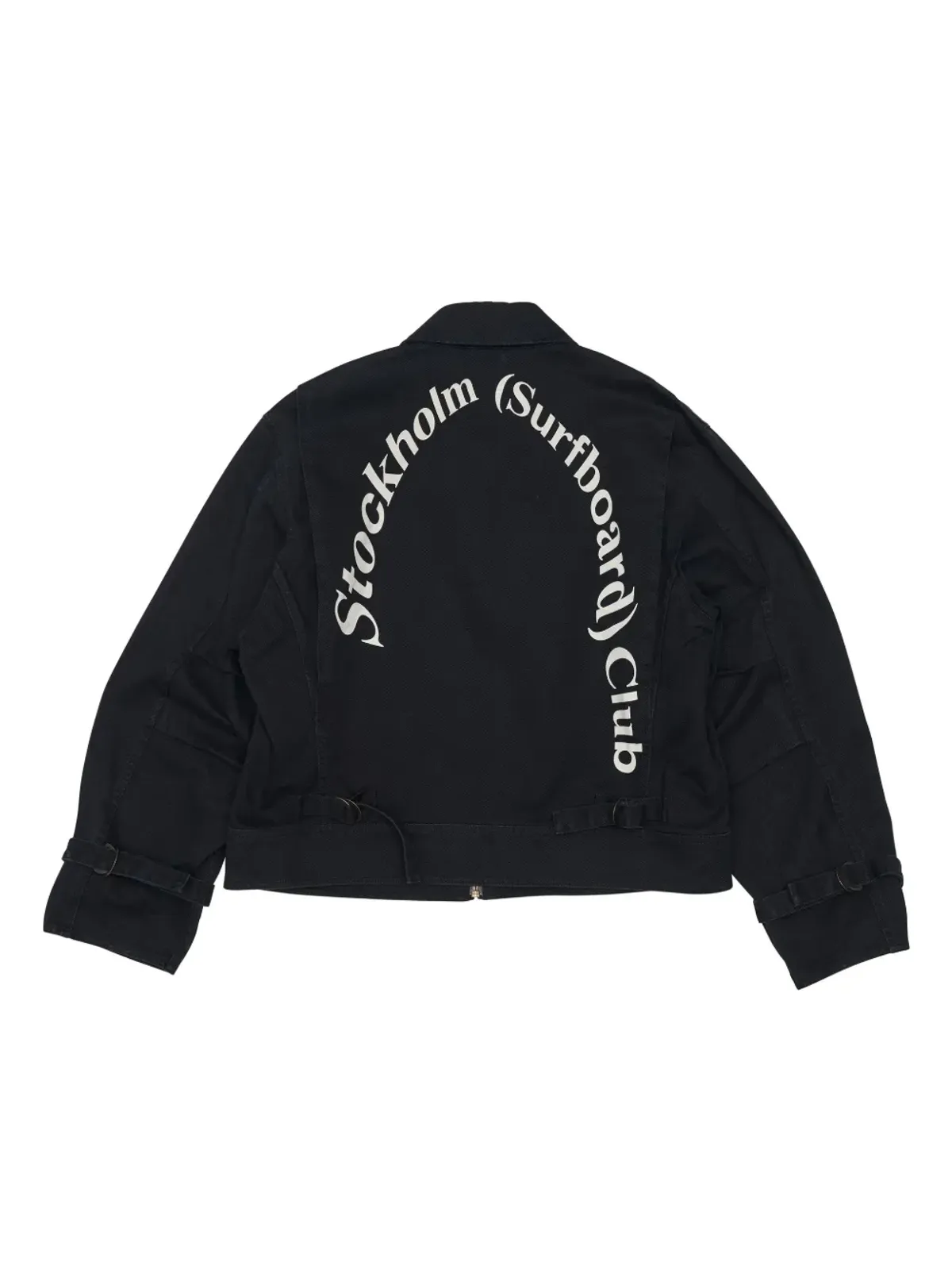 Stockholm Surfboard Club ロゴプリント コットン ジャケット - 画像2