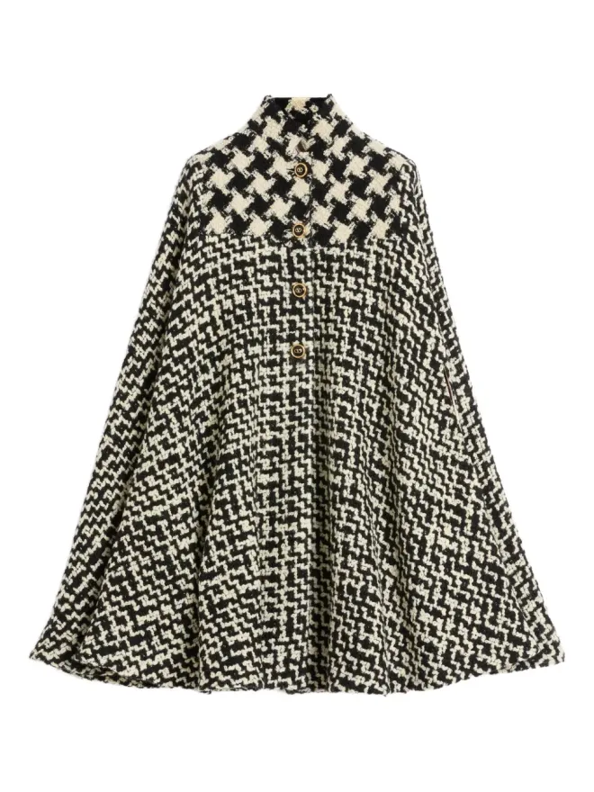 Valentino Garavani Valentino Garavani ハウンドトゥース ツイード ケープの商品画像