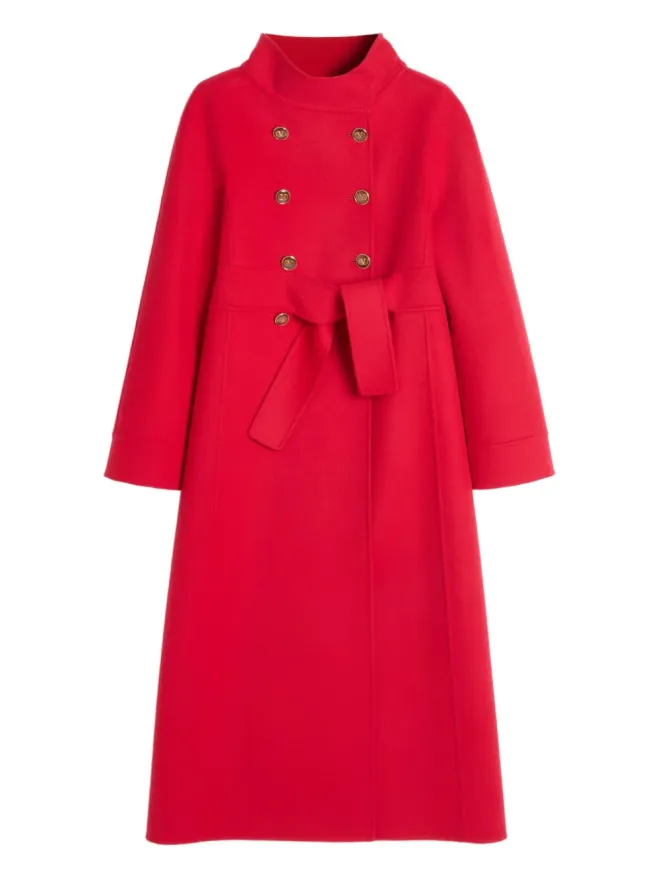 Valentino Garavani Valentino Garavani 赤色のコンパクト ドレープコートの商品画像