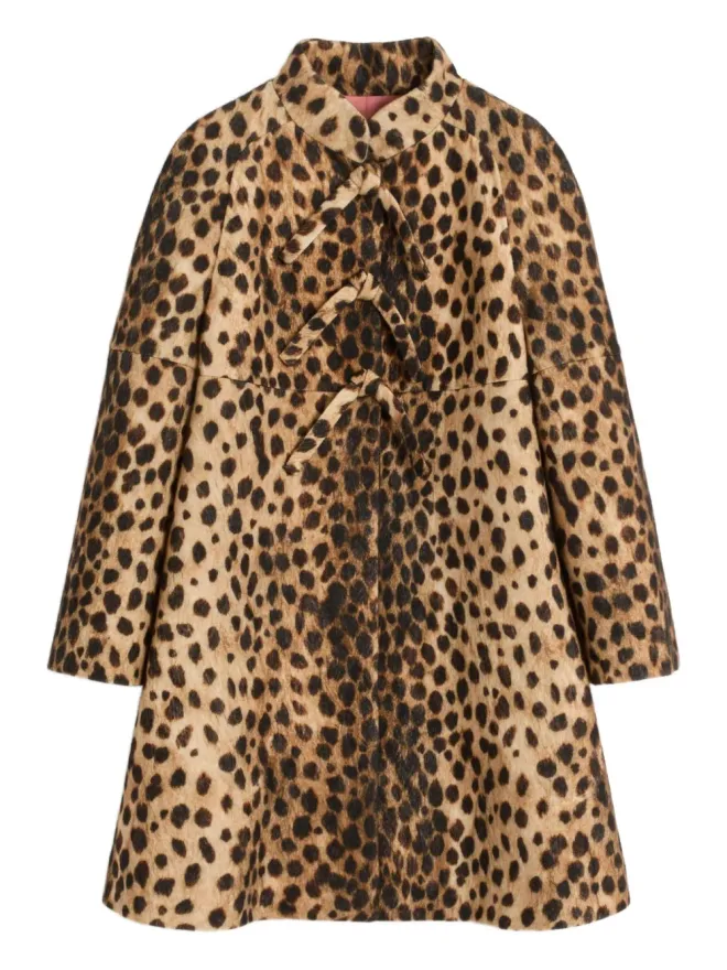 Valentino Garavani Valentino Garavani ジャガー柄プリント ウールコートの商品画像