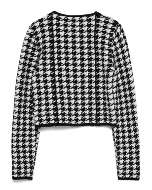 HUGO houndstooth-pattern cardigan - Black - サムネイル2