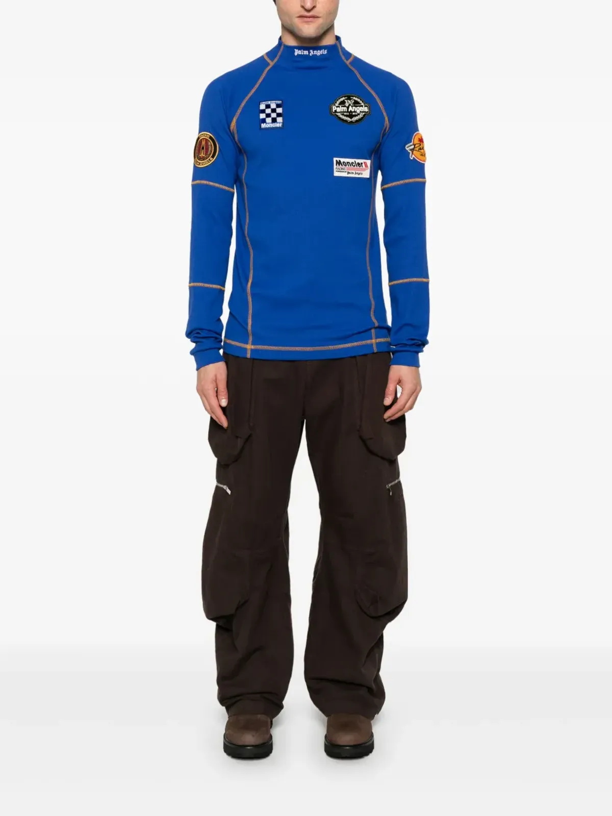 Palm Angels x Moncler パッチディテール Tシャツ - 画像2
