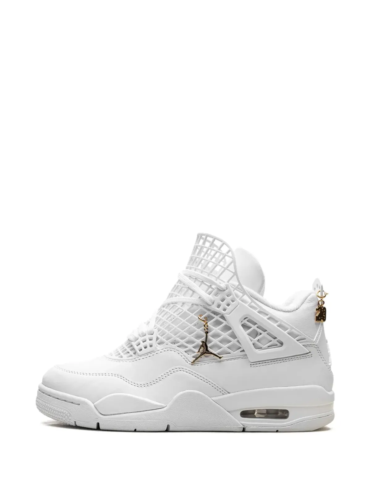 Jordan エア ジョーダン 4 ネット ホワイト/メタリックゴールド/ファントム スニーカー - 画像5