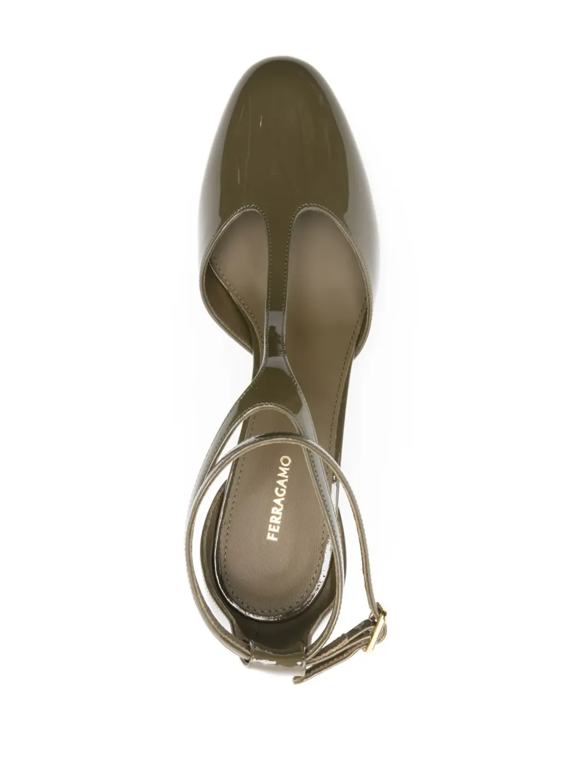 Ferragamo 75mm パテントパンプス - グリーン - 画像4