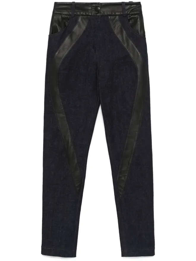 MITILIANE COUTURE MITILIANE COUTURE レザーインサートジーンズの商品画像