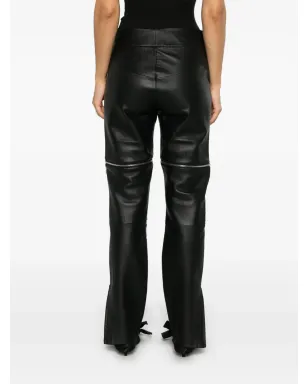MITILIANE COUTURE ジップディテール レザー トラウザー - サムネイル4