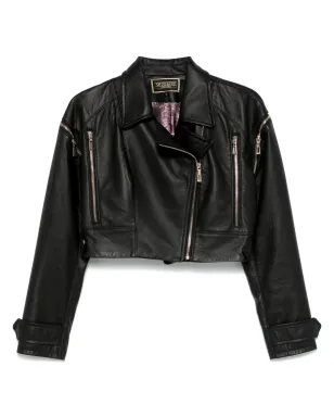 MITILIANE COUTURE 取り外し可能な袖のレザージャケット - サムネイル1