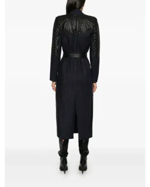 MITILIANE COUTURE レザーインサート トレンチコート - サムネイル4