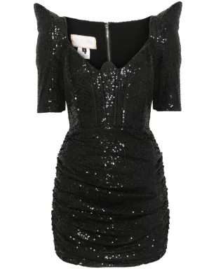 MITILIANE COUTURE スパンコール付きミニドレス - ブラック - サムネイル1