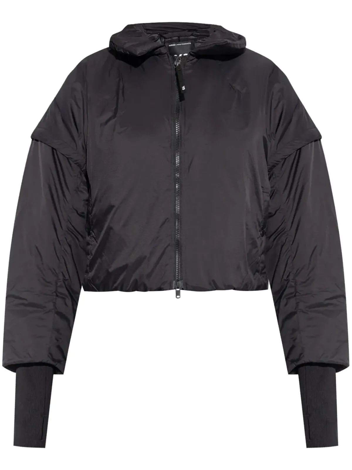 Y-3 クロップド丈パディッドジャケット ブラック - 画像1