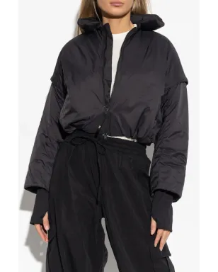 Y-3 クロップド丈パディッドジャケット ブラック - サムネイル3
