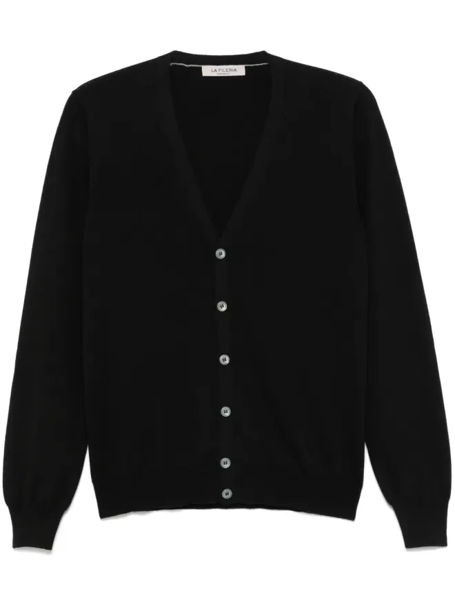 Fileria Fileria バージンウール カーディガン - ブラックの商品画像