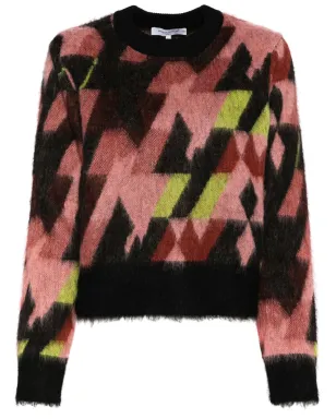 Maison Kitsuné グラフィックジャカードジャンパー ピンク - サムネイル1