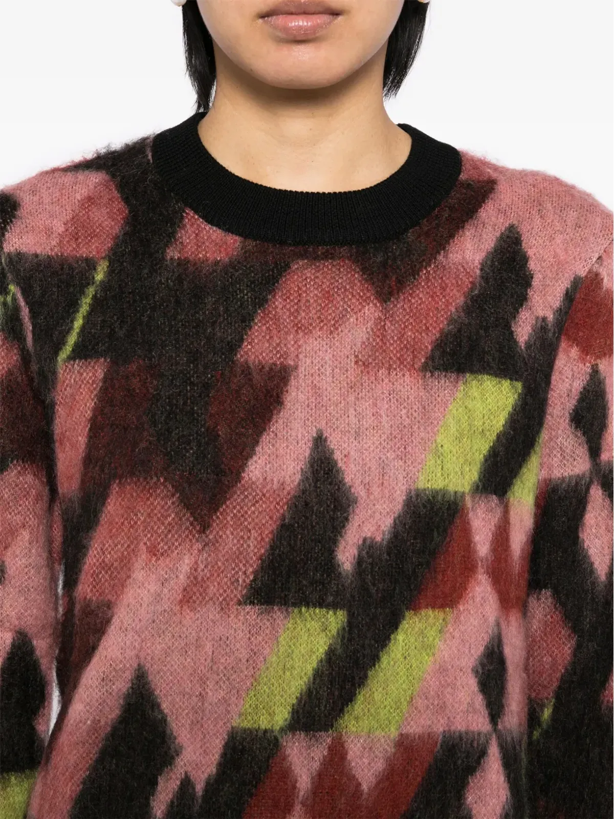 Maison Kitsuné グラフィックジャカードジャンパー ピンク - 画像5
