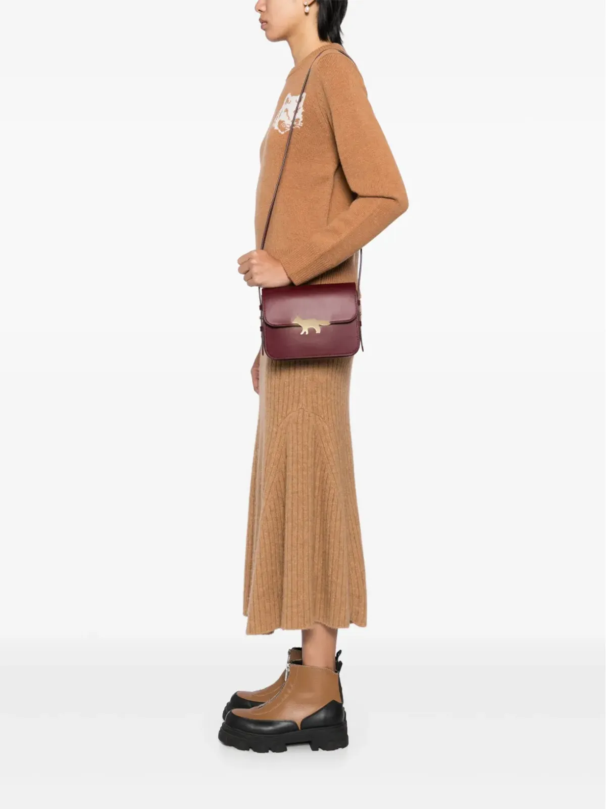 Maison Kitsuné 折りたたみ式クロスボディバッグ - レッド - 画像2